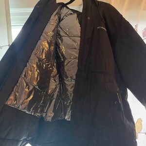 Columbia Black Coat with Metallic Interior